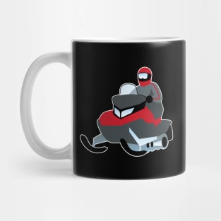 Red Snowmobile Mug